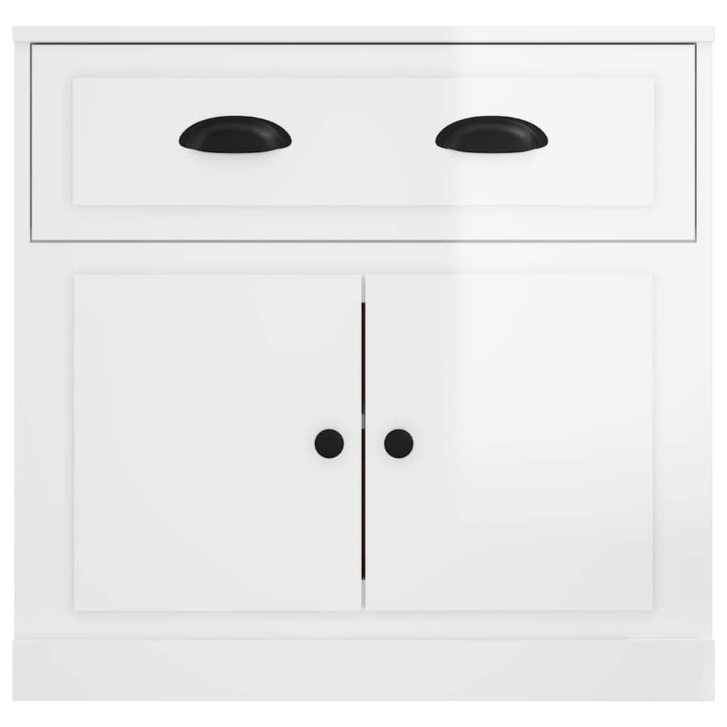 Sleek White Engineered Wood Sideboard