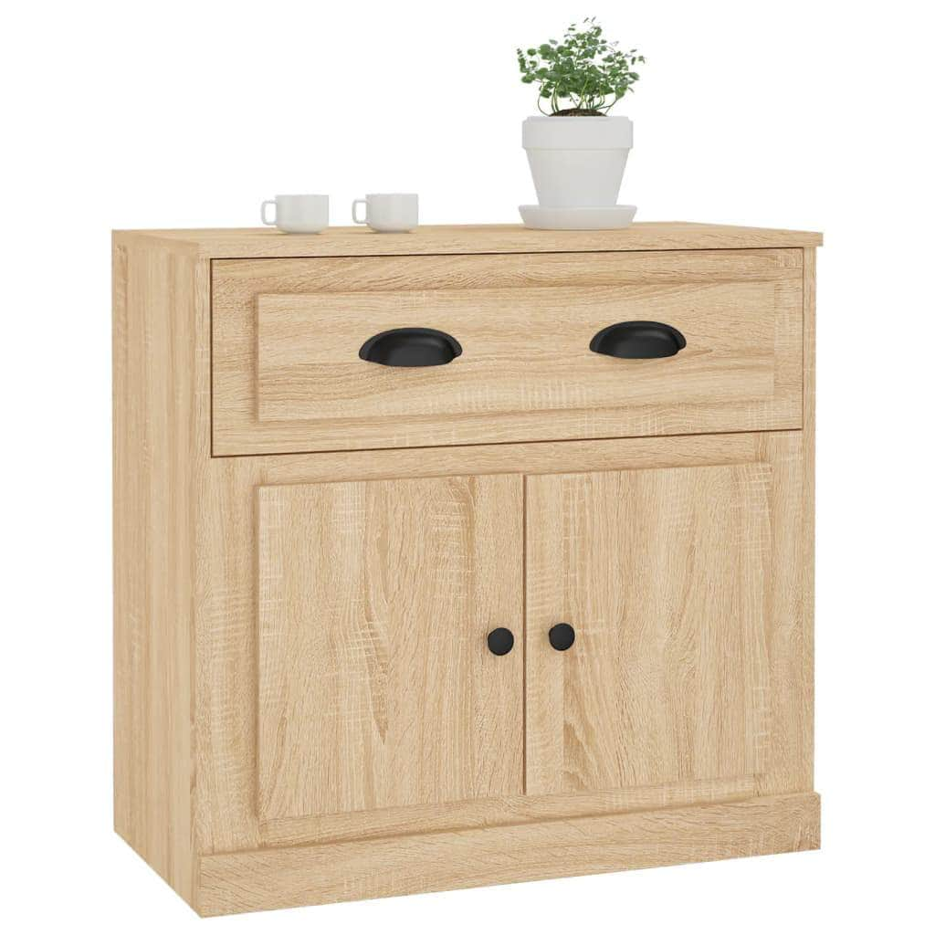 Sleek White Engineered Wood Sideboard