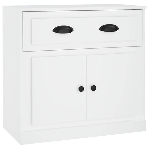 Sleek White Engineered Wood Sideboard