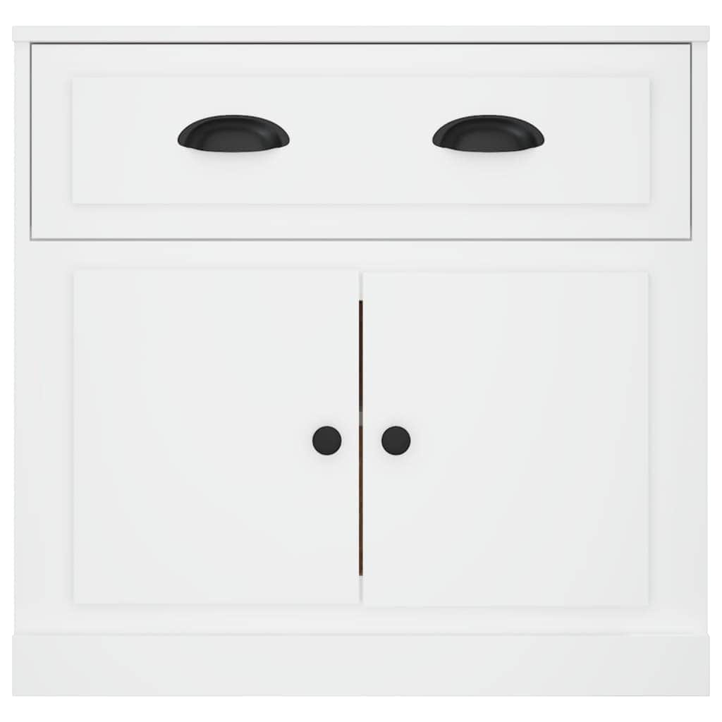 Sleek White Engineered Wood Sideboard