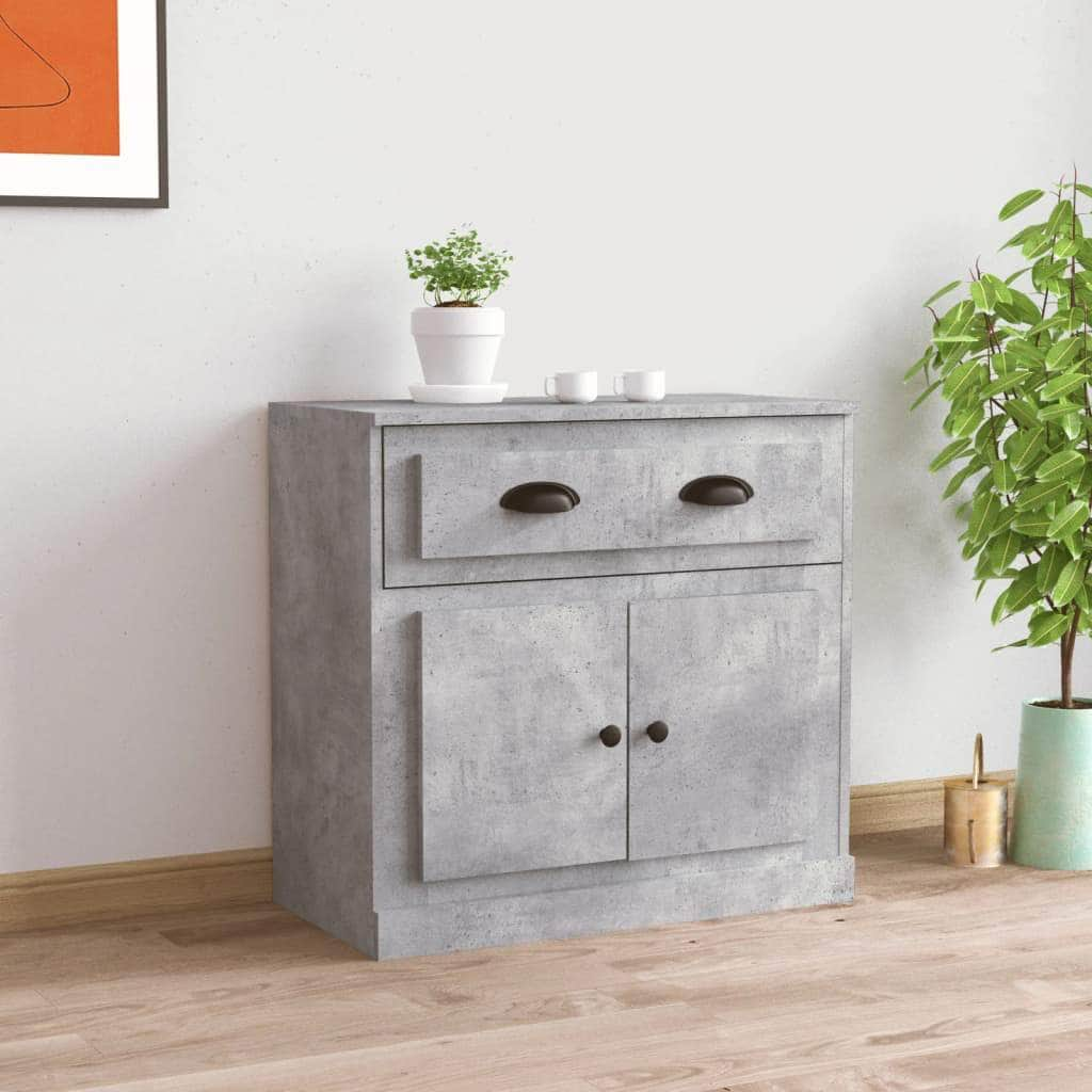 Sleek White Engineered Wood Sideboard