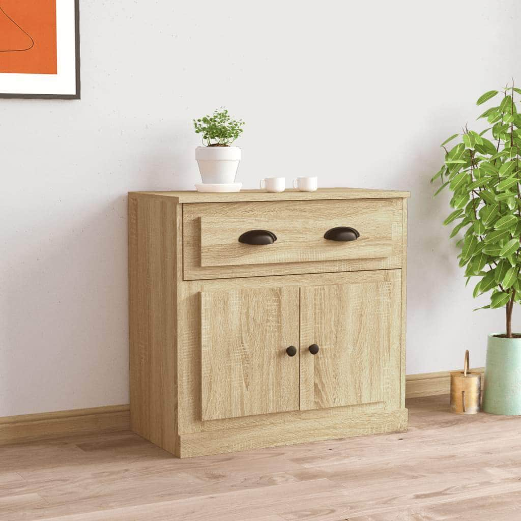 Sleek White Engineered Wood Sideboard