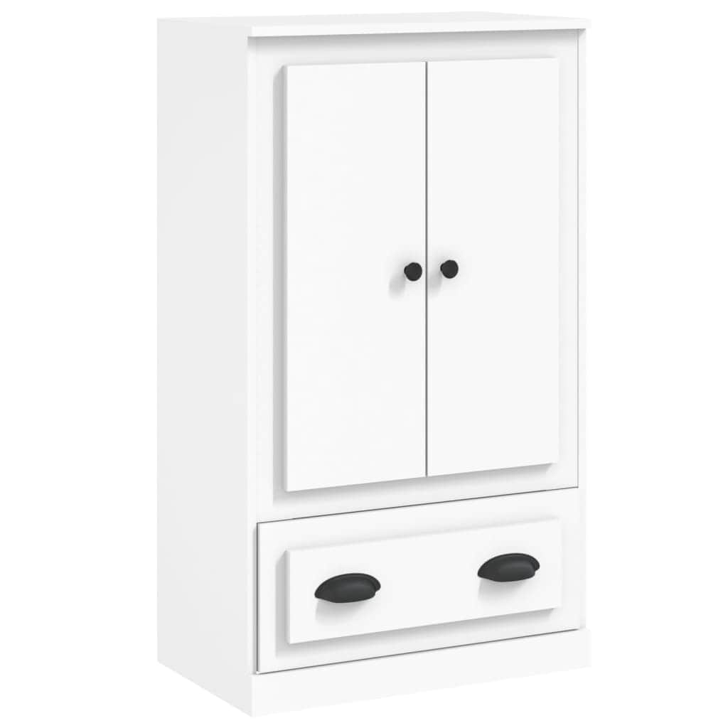 Sleek White Highboard in Engineered Wood