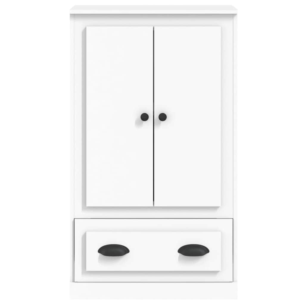 Sleek White Highboard in Engineered Wood