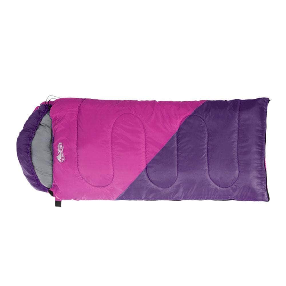 Sleeping Bag Kids Single 172Cm Thermal Camping Hiking Pink