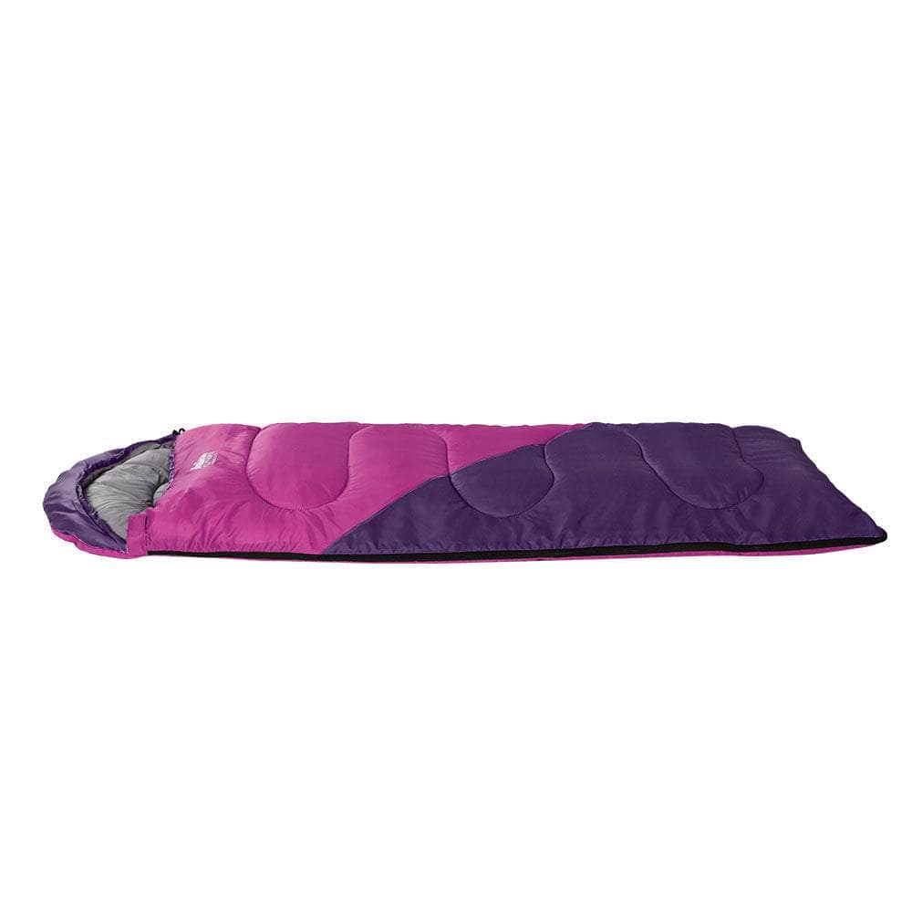 Sleeping Bag Kids Single 172Cm Thermal Camping Hiking Pink