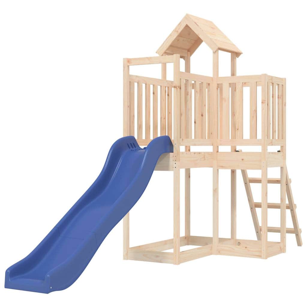 Slide 'n' Hide: A Rustic Pine Playhouse Adventure