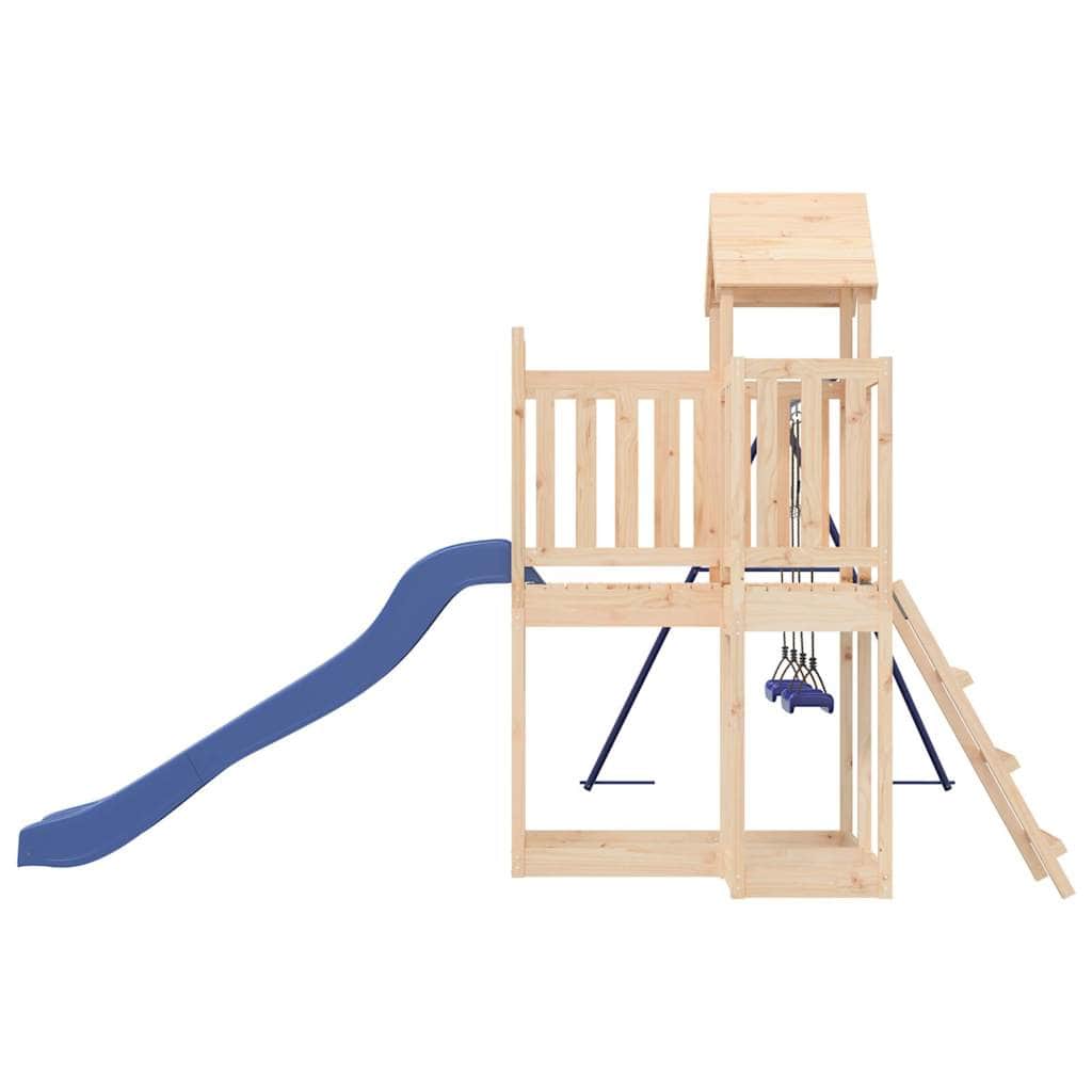 Slide 'n' Swing: Solid Pine Playhouse Adventure
