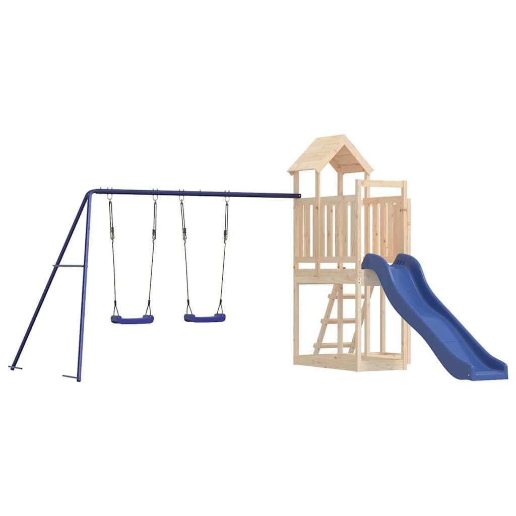 Slide 'n' Swing: Solid Pine Playhouse Adventure