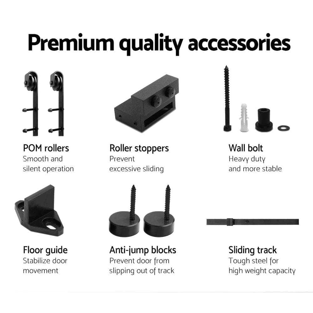 Sliding Barn Door Hardware - Black