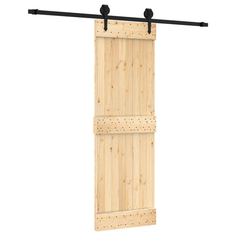 Sliding Door with Hardware Set Solid Wood  Pine