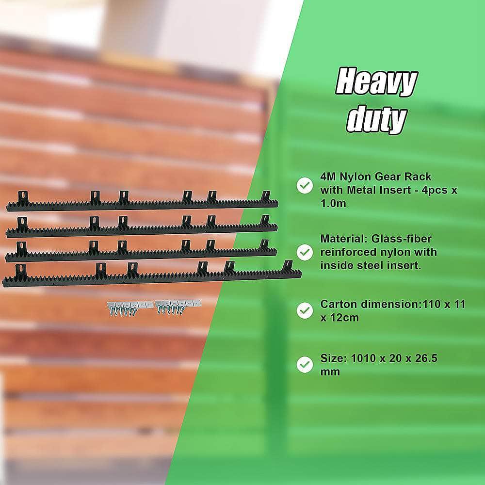 Sliding Gate Hardware Accessories Kit - 4M Gear Rack Track
