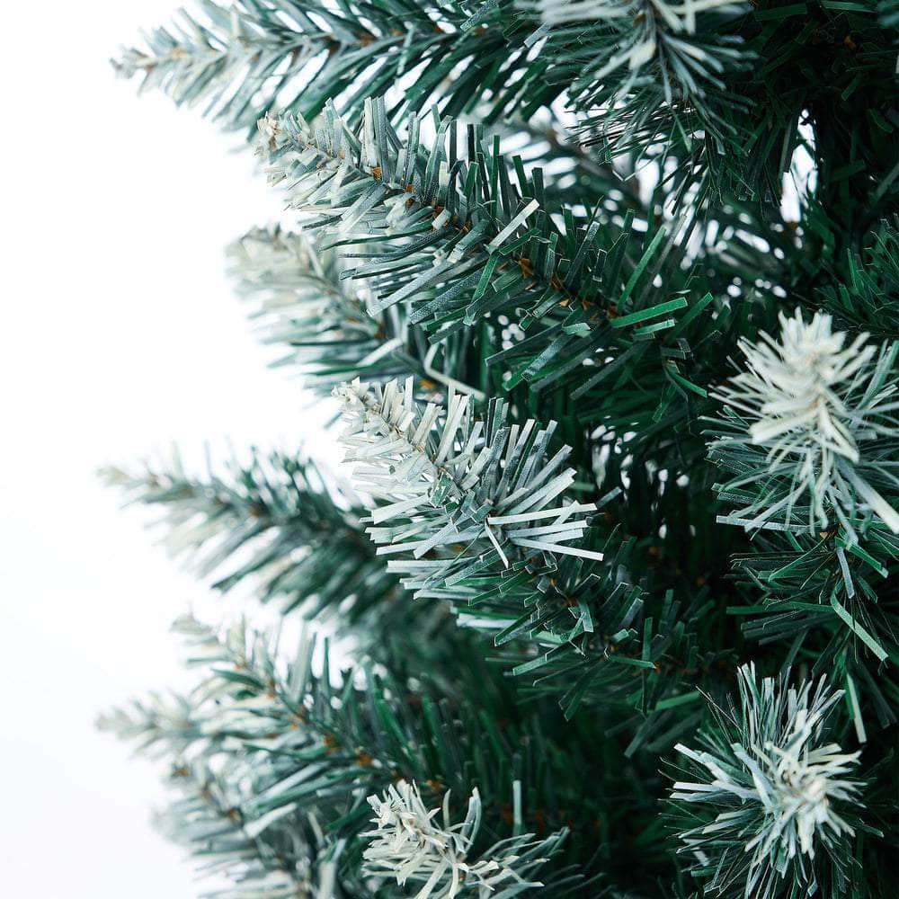 Slim Christmas Tree 1.8M 6FT Green & White Artificial Xmas Tree Decor