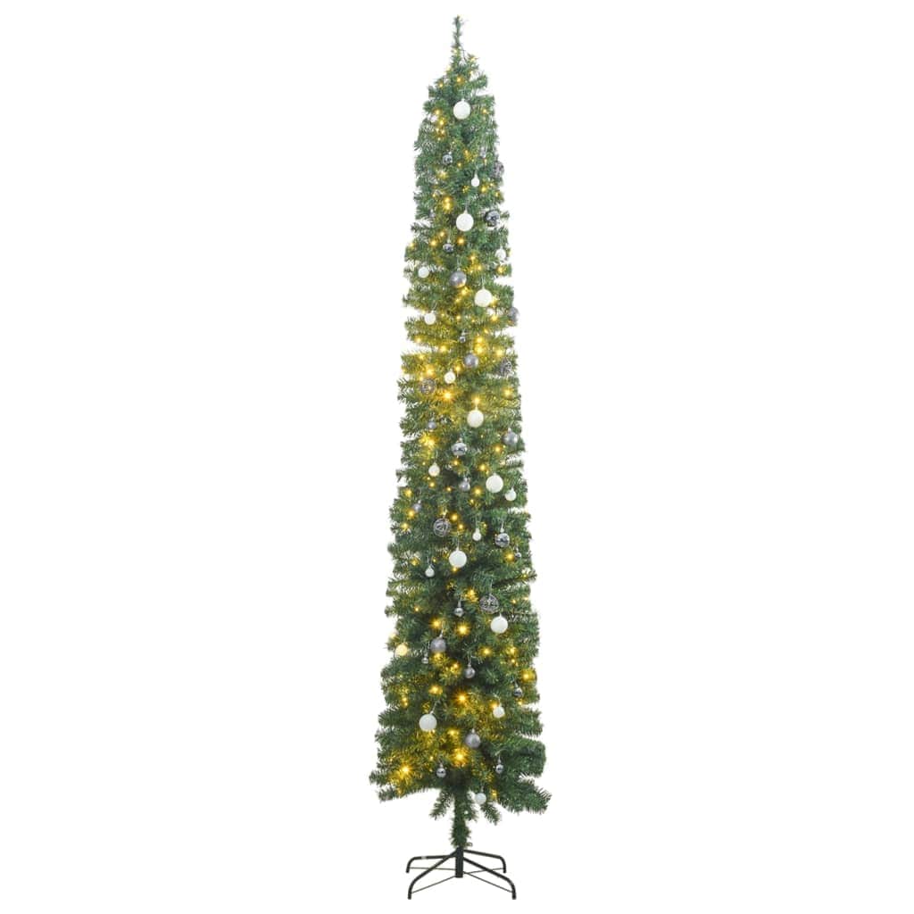 Slim Christmas Tree 300 LEDs, Ball Set 300/270 cm