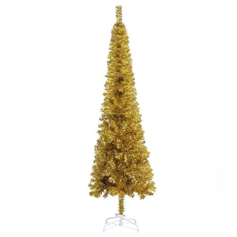 Slim Christmas Tree Gold 240 cm