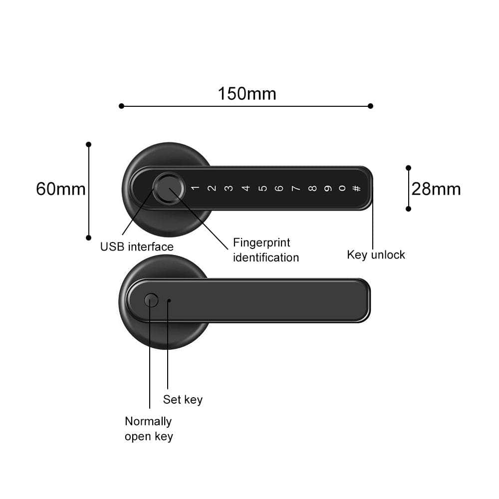 Smart Fingerprint Door Lock Digital, Password, Bluetooth