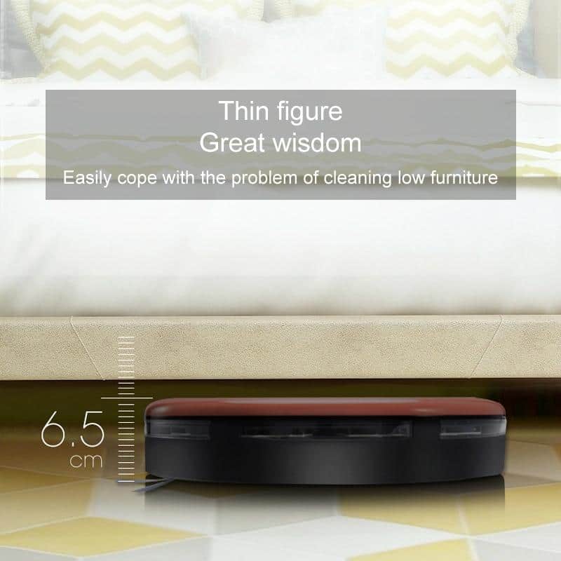 Smart Household Robot Vacuum Cleaner Automatic Sweeping Mop Grey