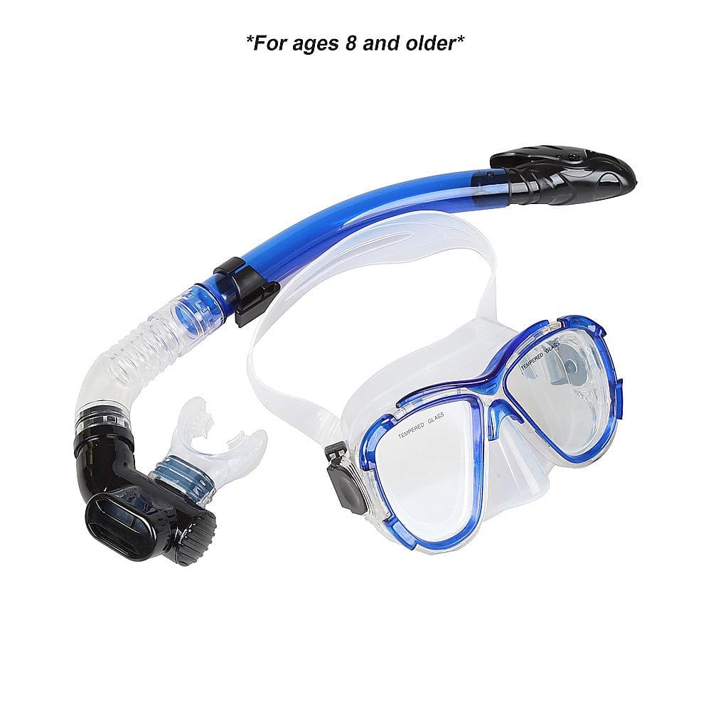 Snorkeling Swimming Diving Mask & Snorkel - Quality Tempered Glass