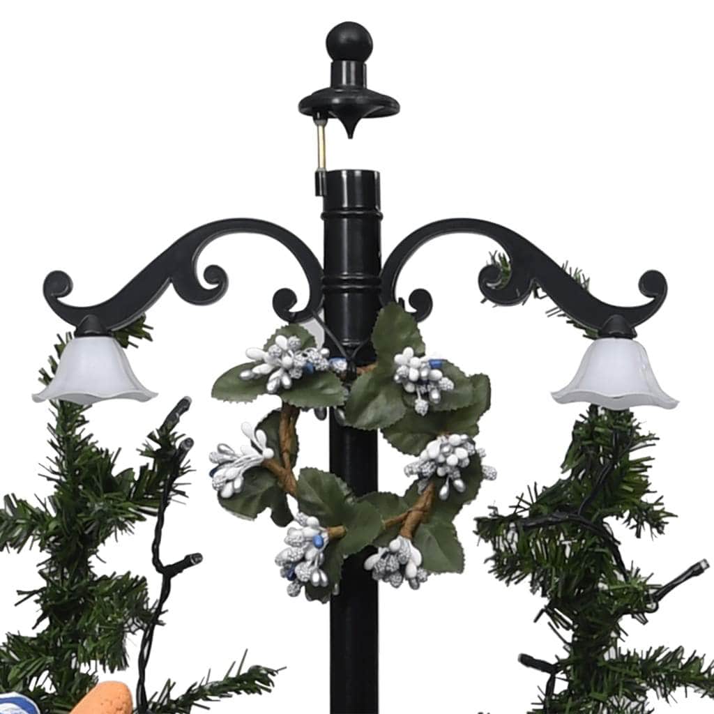 Snowing Christmas Tree with Umbrella Base Blue PVC