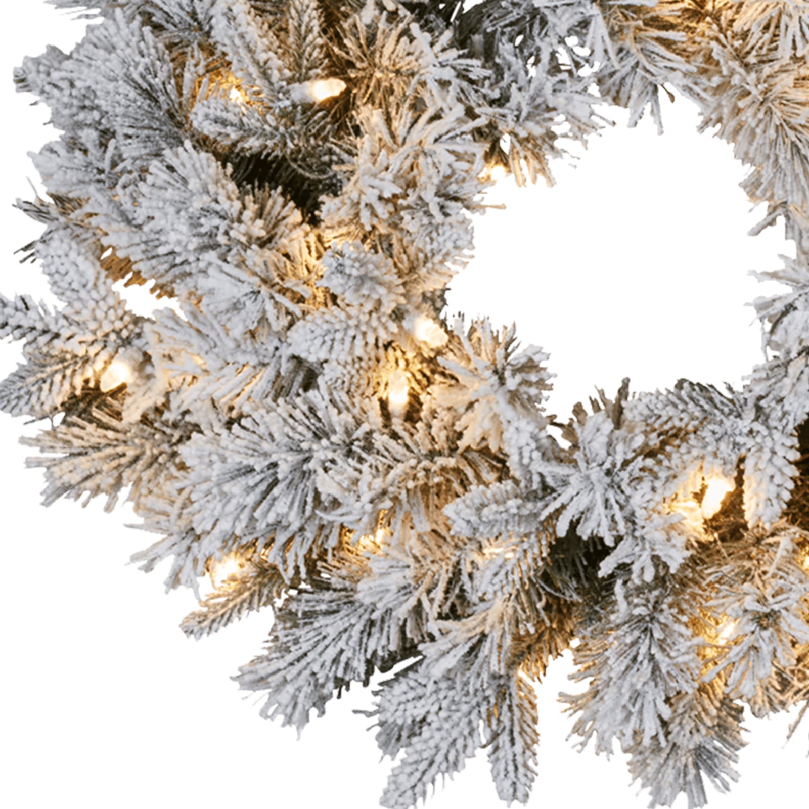 Snowy Atica Pre-Lit Christmas Wreath - 61cm | living other - photo 13