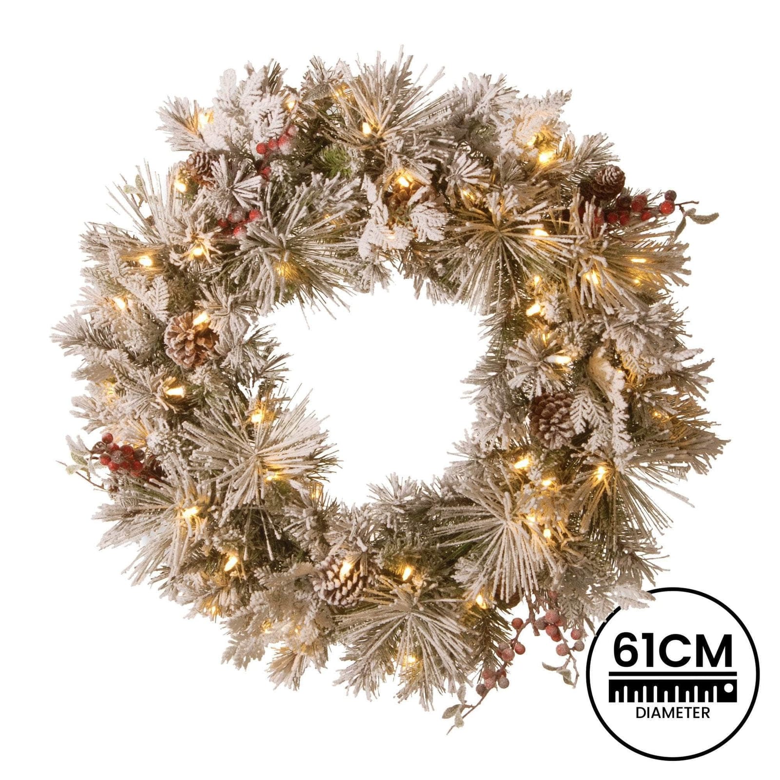 dsd - Snowy Bedford Christmas Wreath - 61cm - photo 11