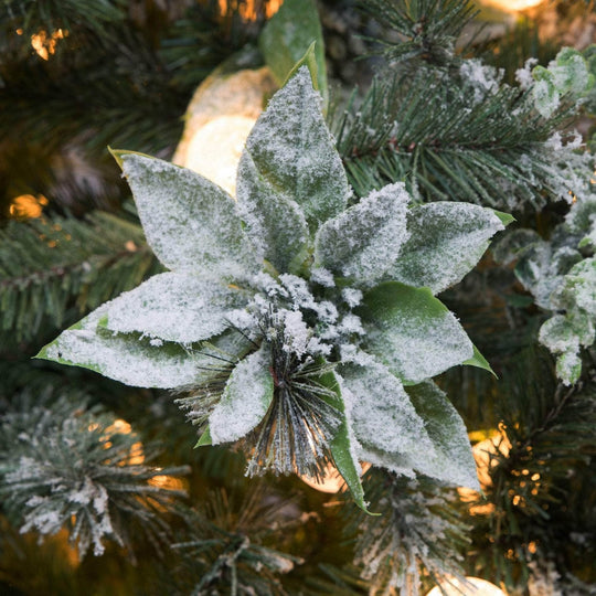 Snowy Crown Pine 2.3m Multicolour Pre-Lit Christmas Tree with 1453 Tips with Pine finish