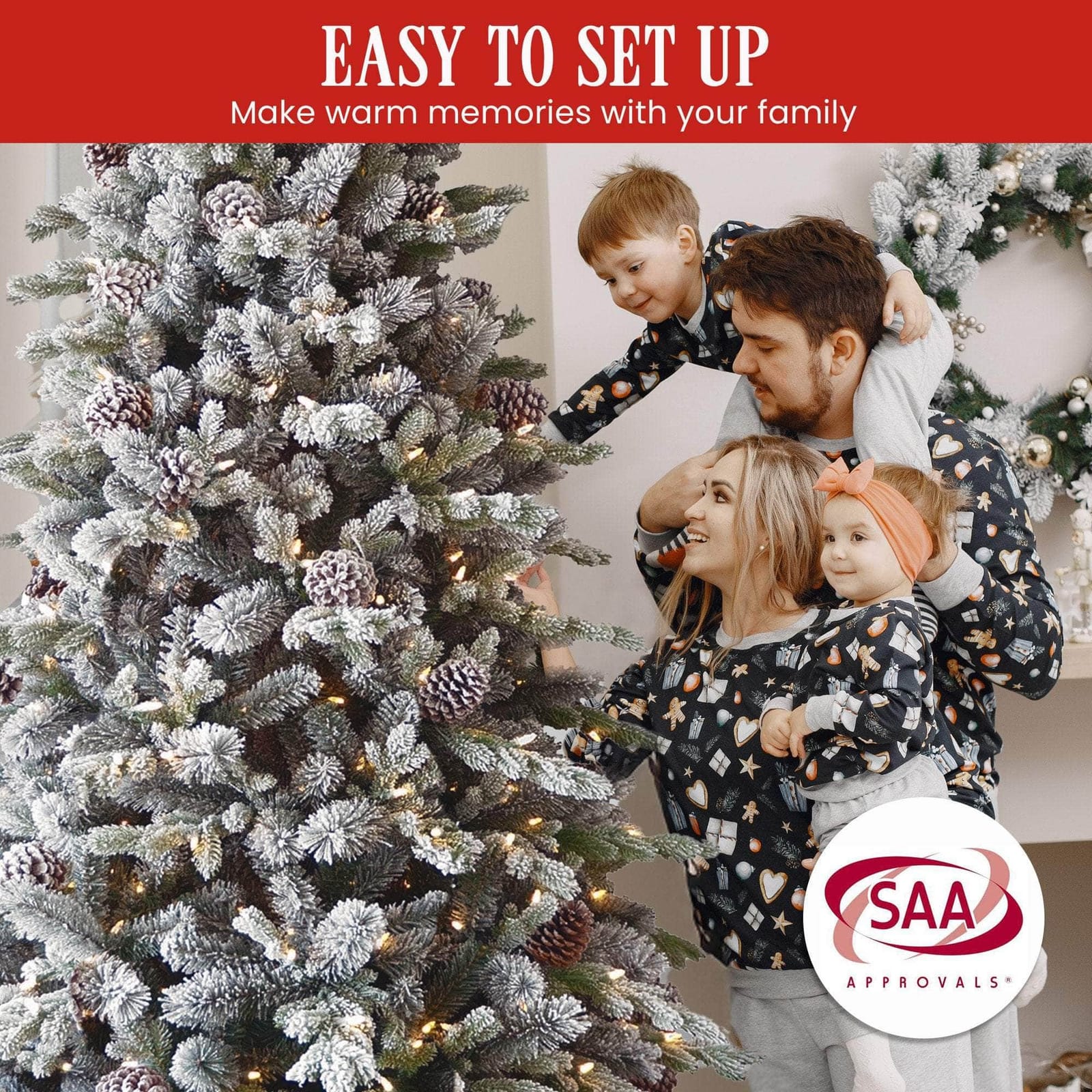 2.3m Snowy Dorchester Pre-Lit Christmas Tree with 1198 Tips - Christmas - photo 9