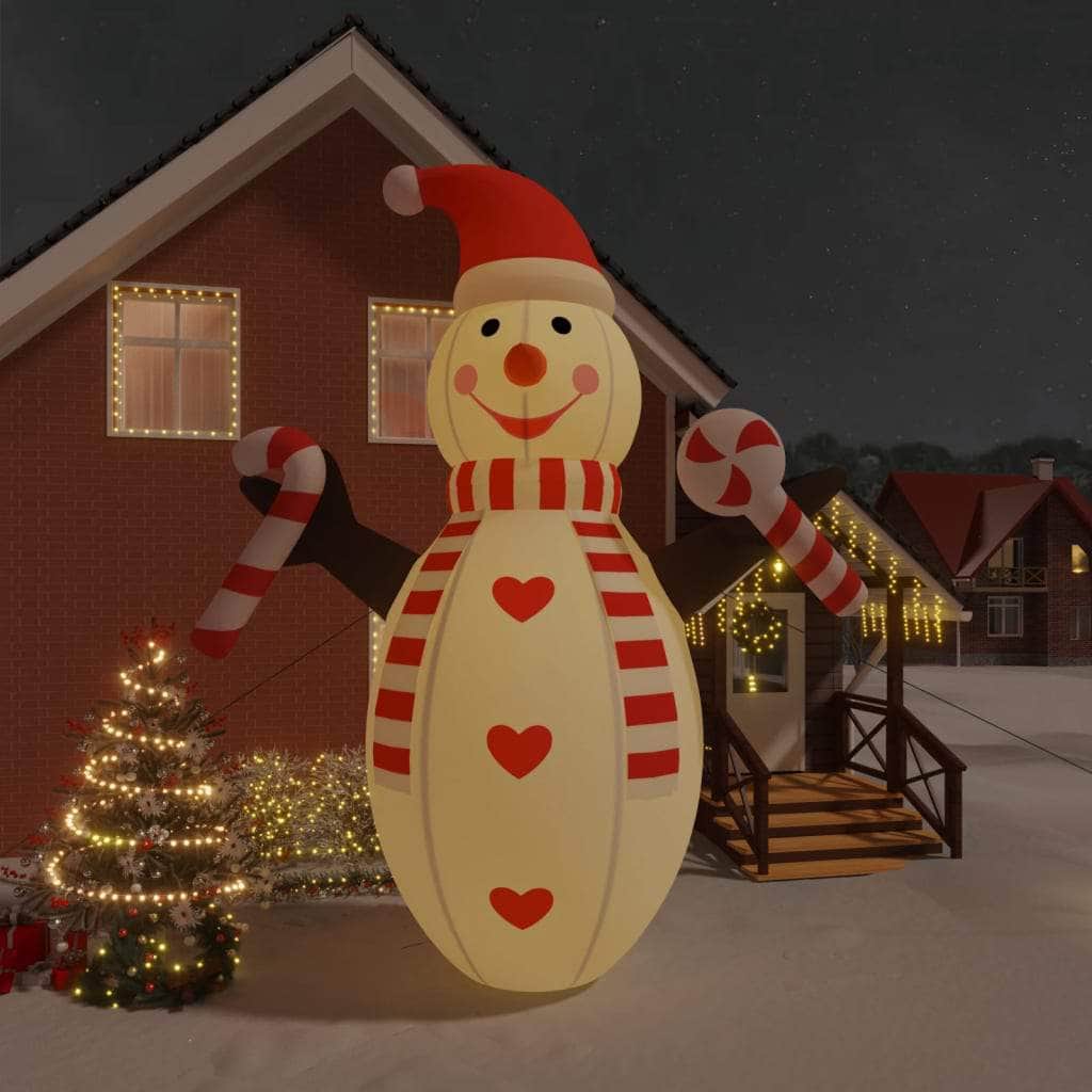 Snowy Glow: Illuminated Christmas Inflatable Snowman