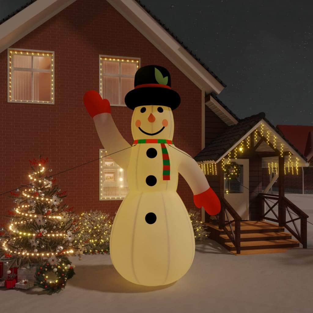 Snowy Glow: Illuminated Christmas Inflatable Snowman