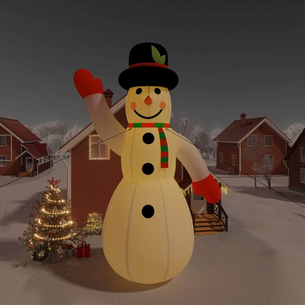 Snowy Glow: Illuminated Christmas Inflatable Snowman