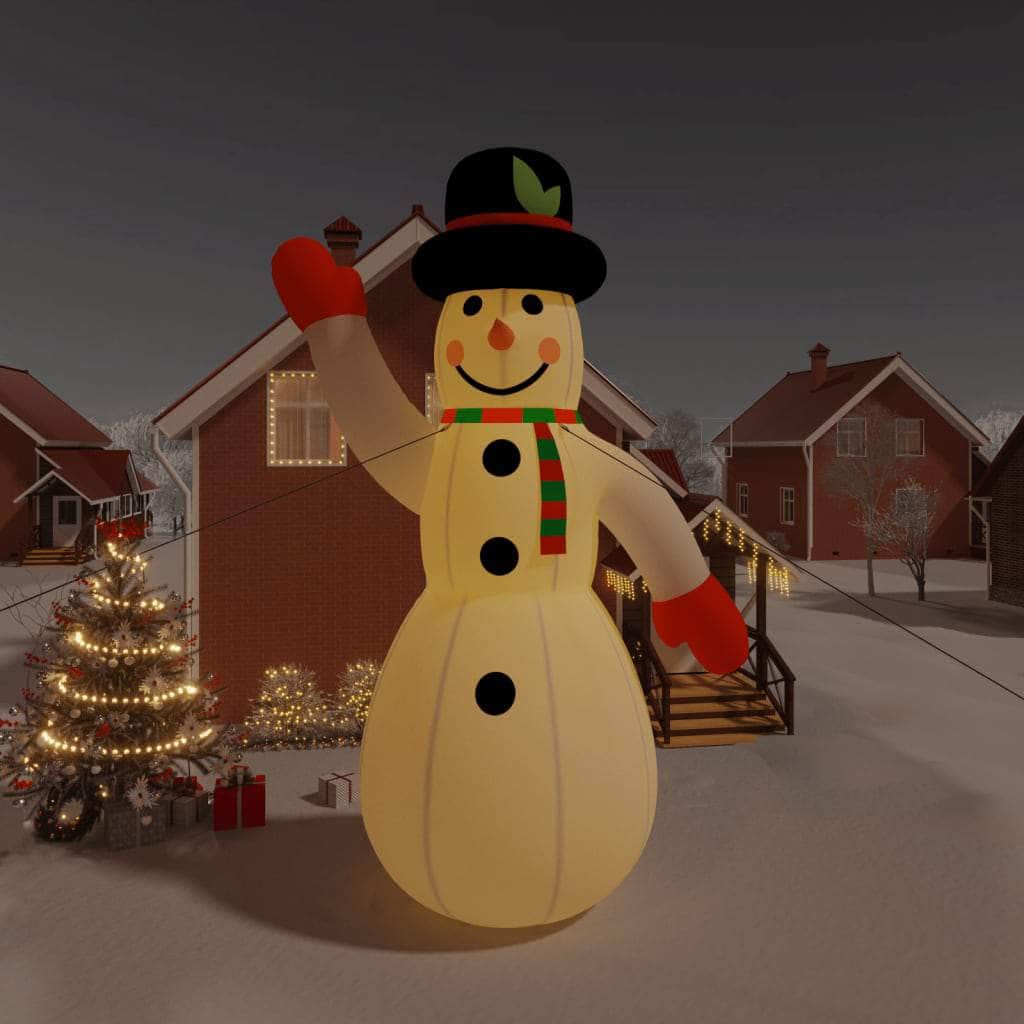 Snowy Glow: Illuminated Christmas Inflatable Snowman