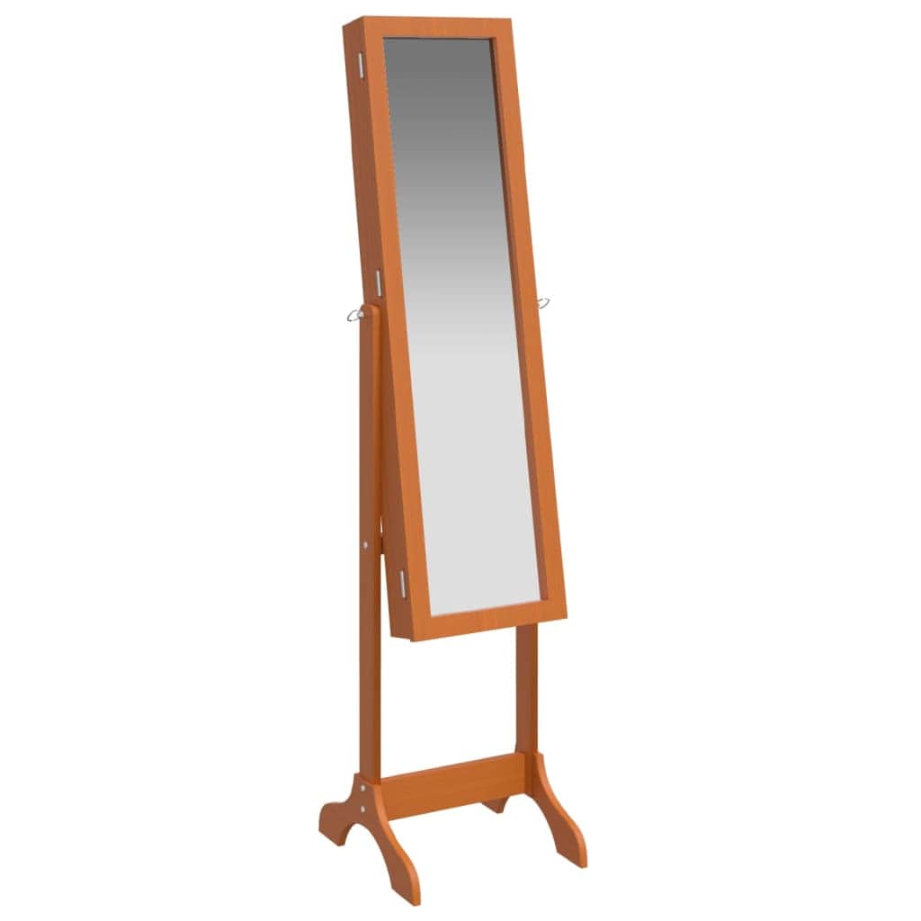 Snowy Reflections: The White Free-Standing Mirror-White\Black\Brown\White LED