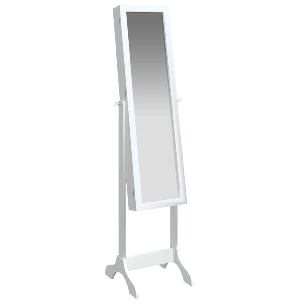 Snowy Reflections: The White Free-Standing Mirror-White\Black\Brown\White LED