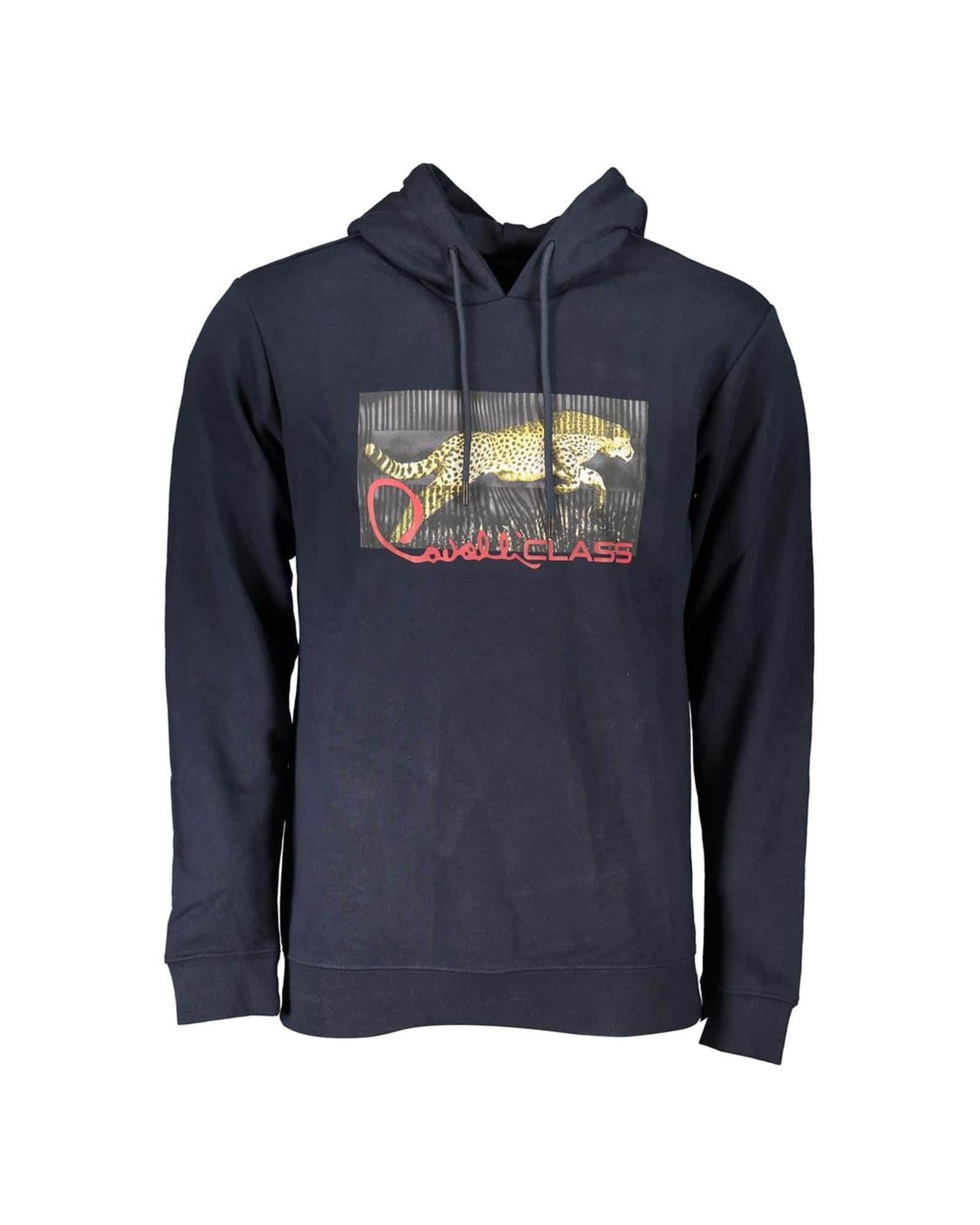 Snowy White/Blue Cotton Sweater - Cavalli Class