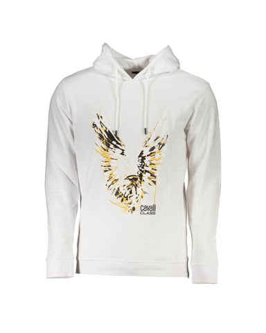 Snowy White/Blue Cotton Sweater - Cavalli Class