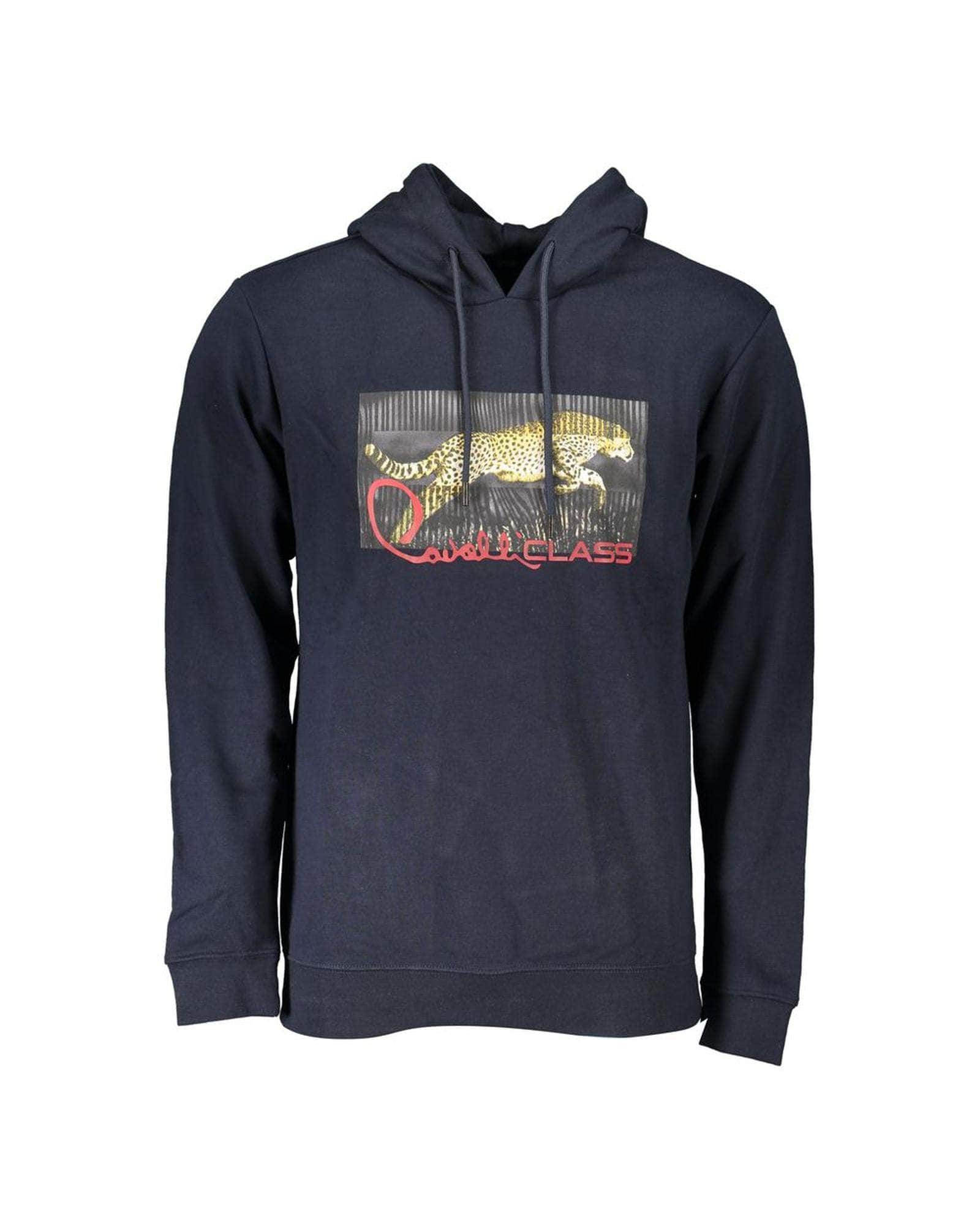 Snowy White/Blue Cotton Sweater - Cavalli Class