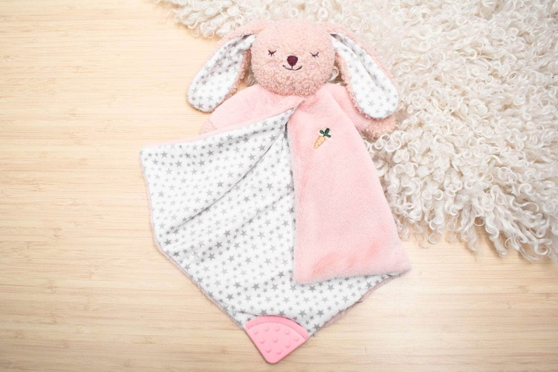 Snuggle buddy berry bunny blanket