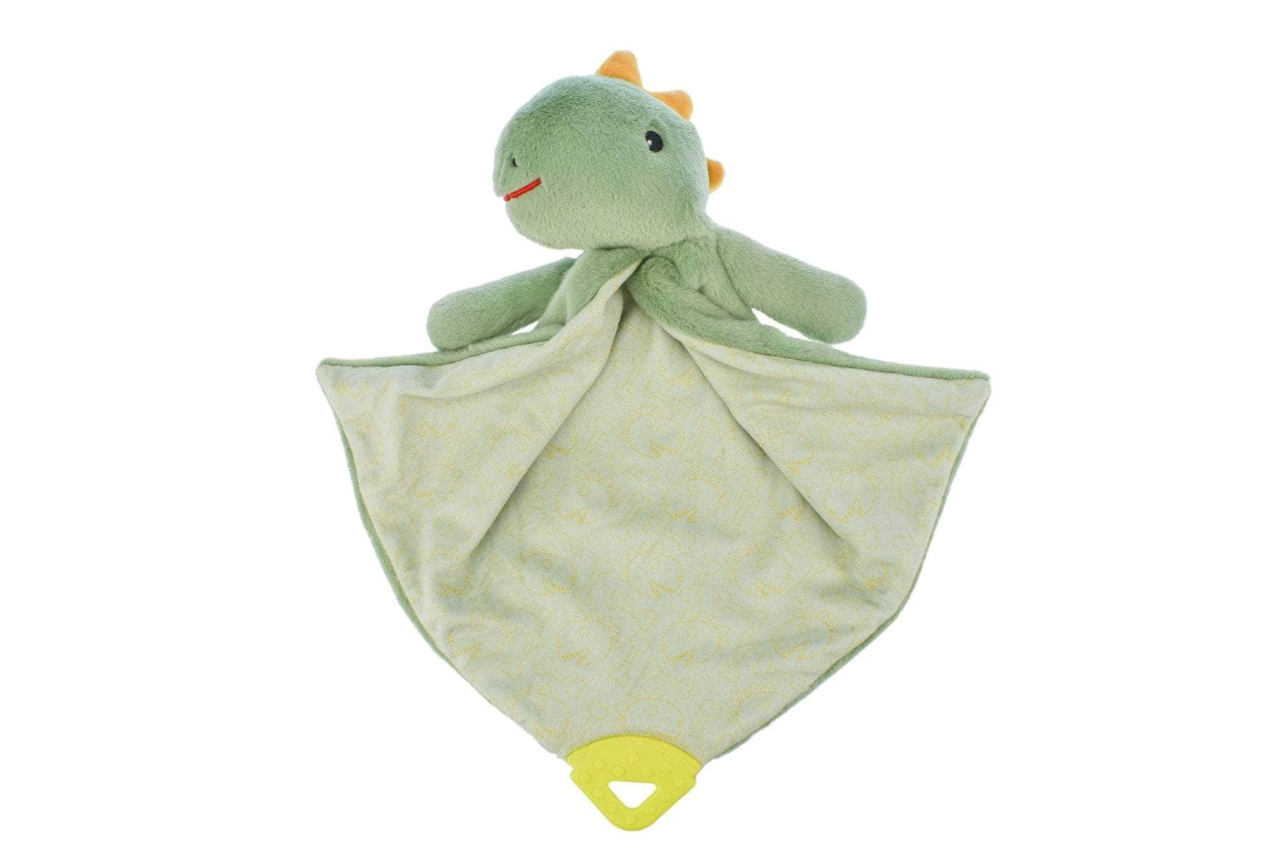 Snuggle buddy minty dinosaur blanket