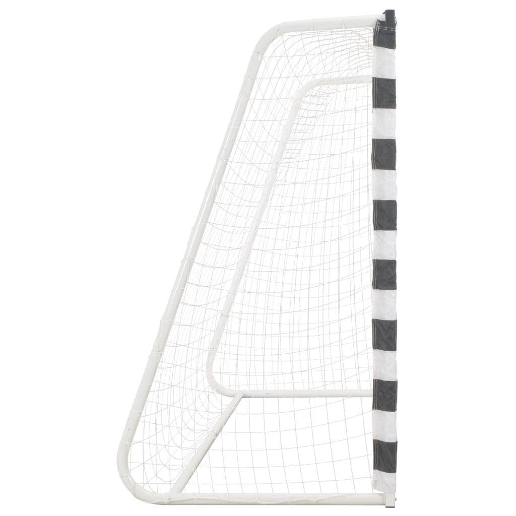 Soccer Goal Metal Black and White