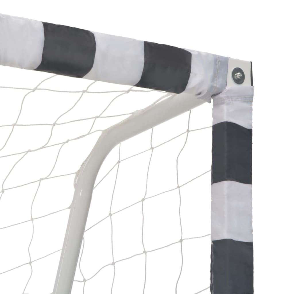 Soccer Goal Metal Black and White