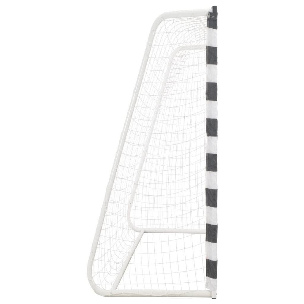 Soccer Goal Metal Black and White