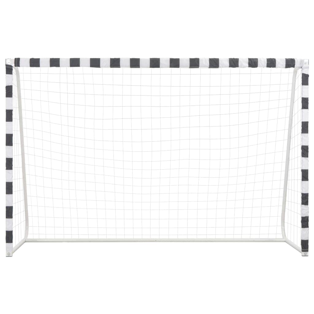 Soccer Goal Metal Black and White