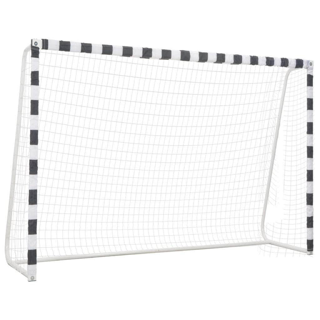 Soccer Goal Metal Black and White