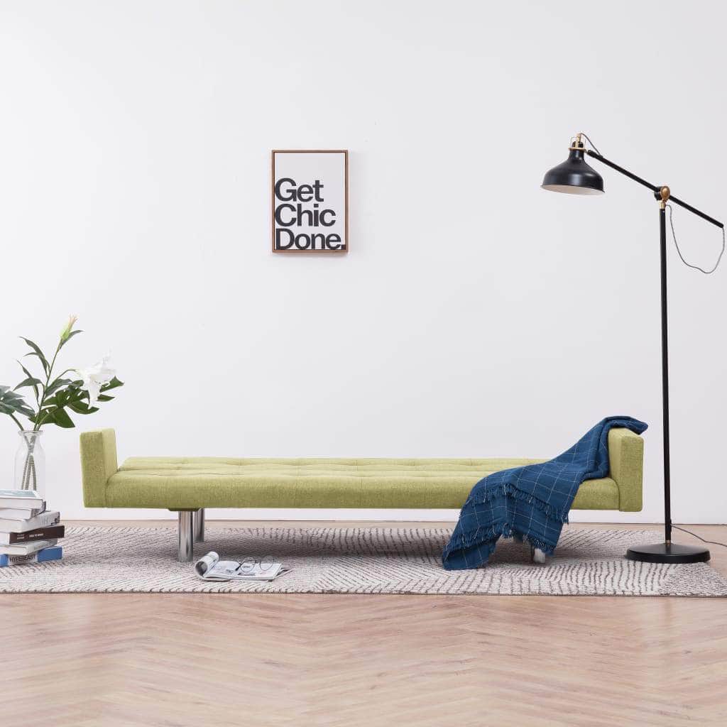 Sofa Bed with Armrest Green Polyester - Simple deals