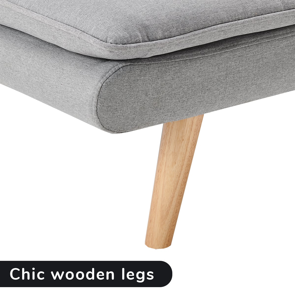 Grey 3 Seater Sofa Bed 180x80x70cm