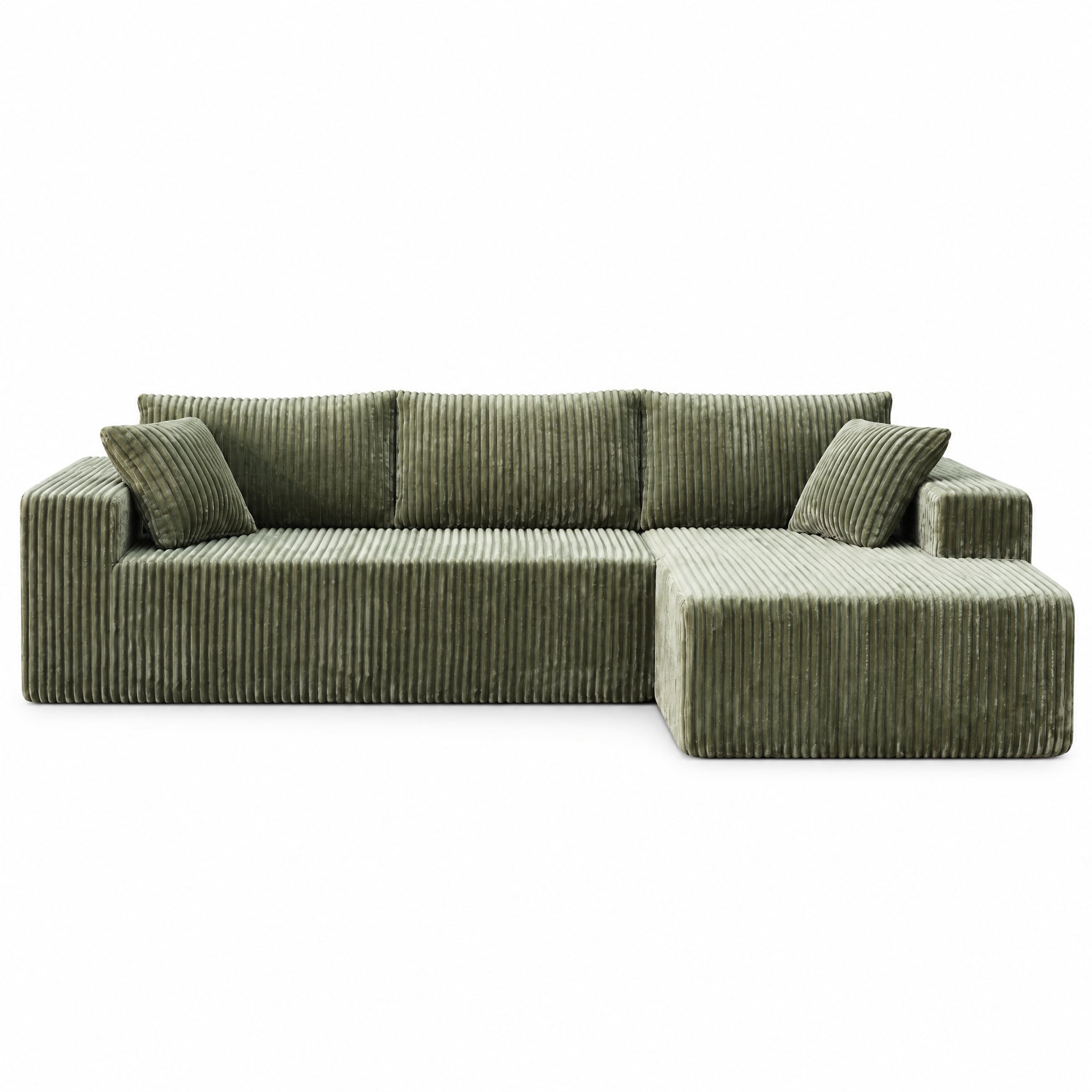 Corner Sofa Green Chaise 1x3cm
