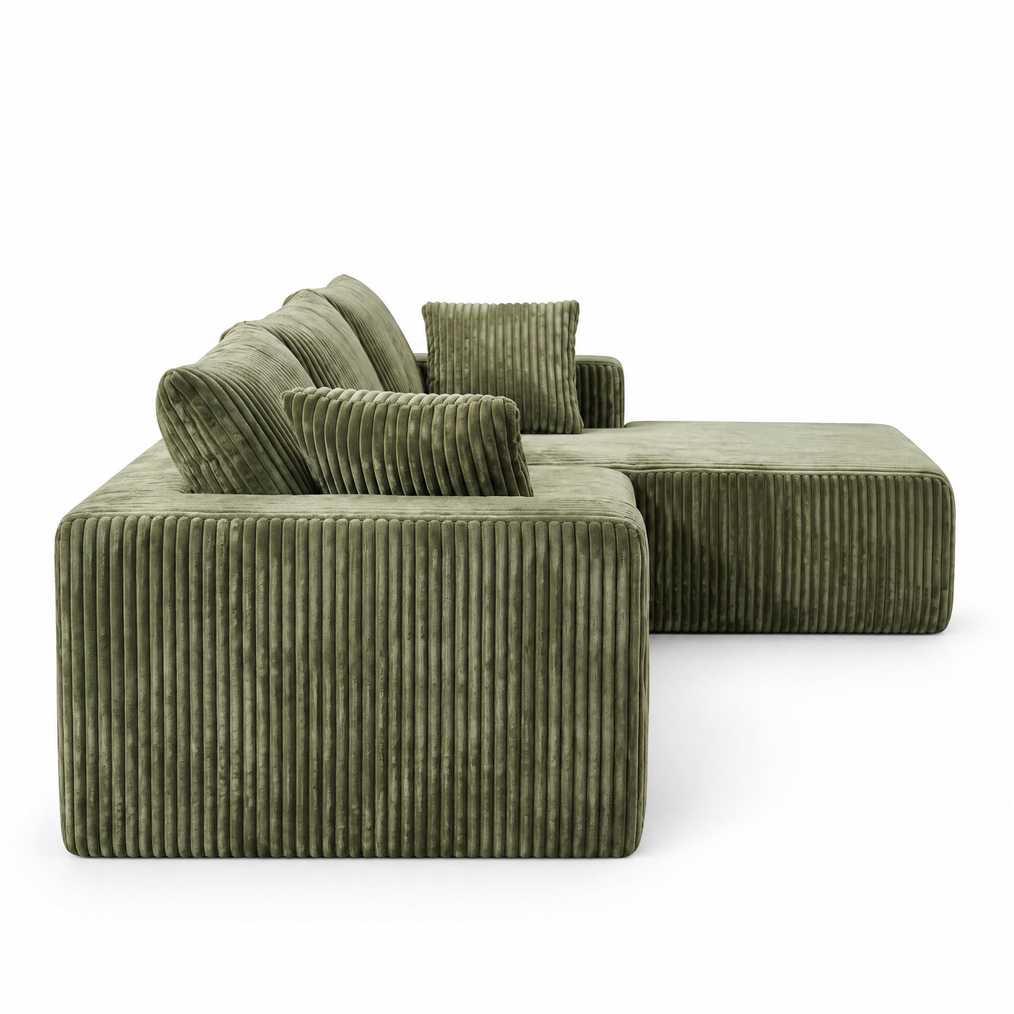 Corner Sofa Green Chaise 1x3cm