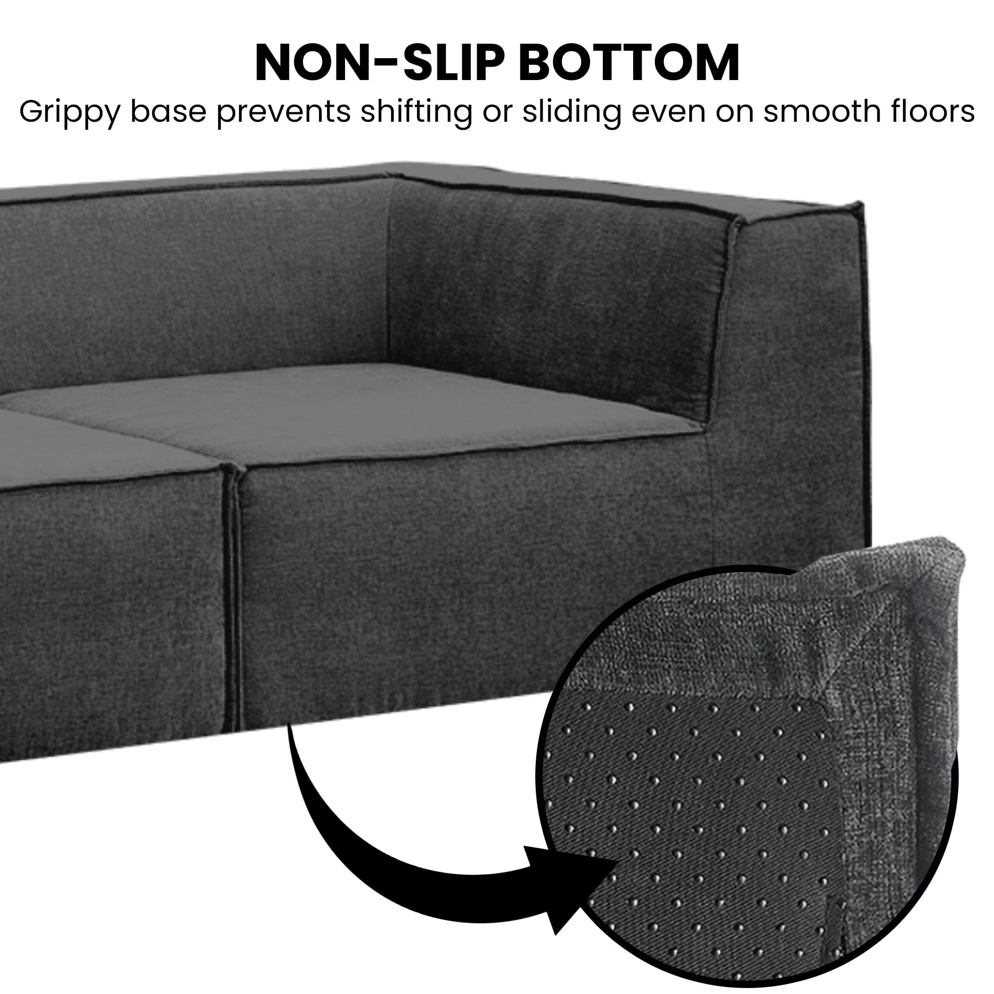 Modular Sofa Ottoman Charcoal 270x169x63cm