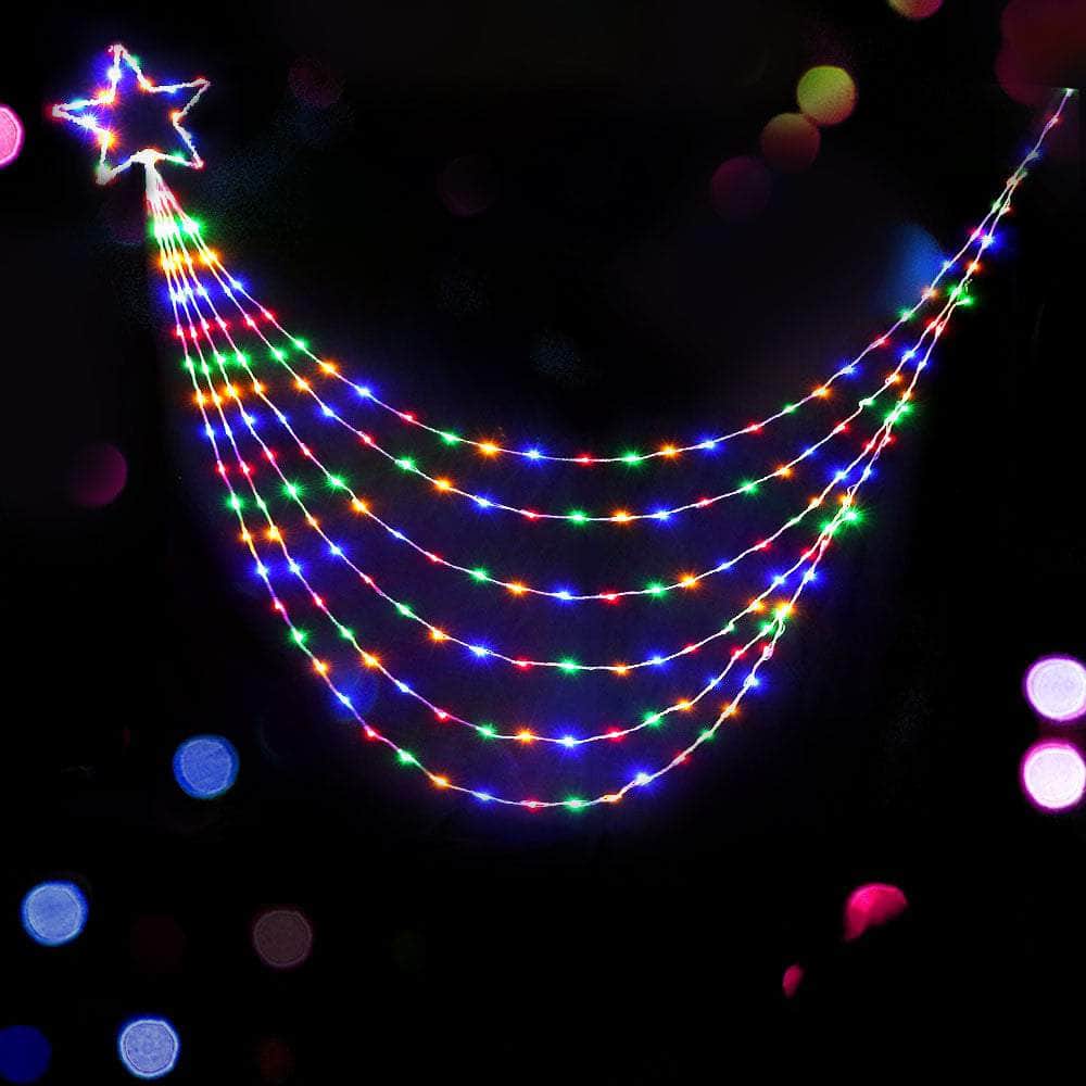 Solar Enchantment 5M Christmas String Lights with 320 LED Fairy Curtain