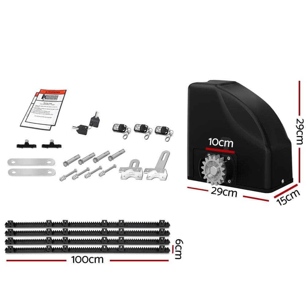 Solar-Powered 4M Automatic Sliding Gate Opener Kit